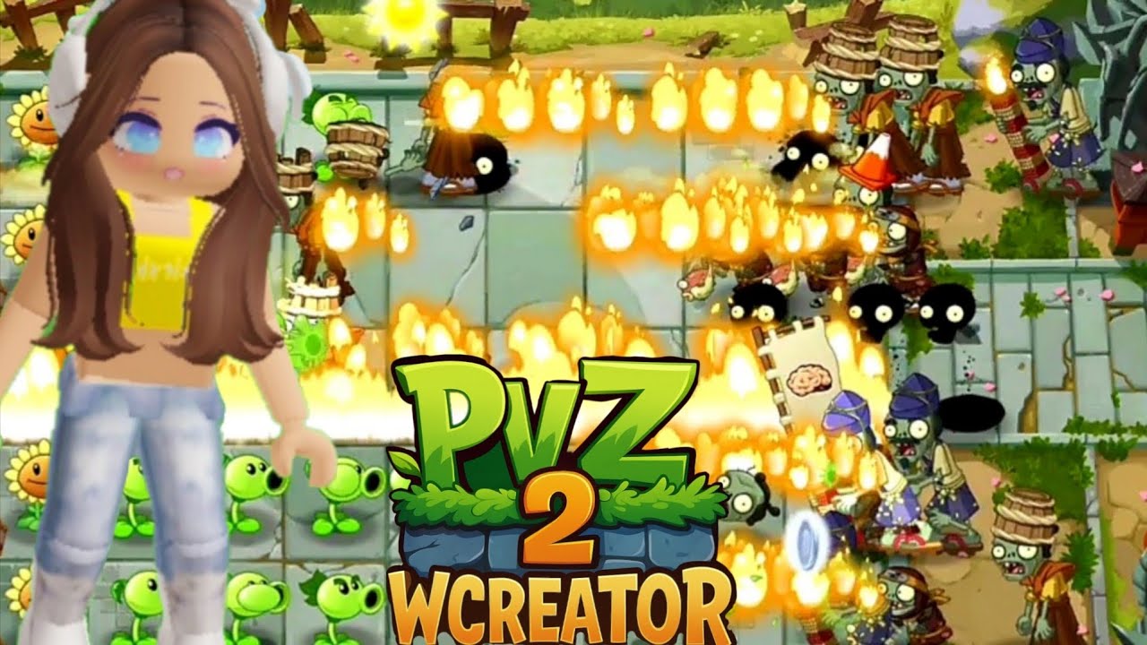 ОГНЕННАЯ БИТВА С ЗОМБИ В PvZ 2 WCreator - YouTube