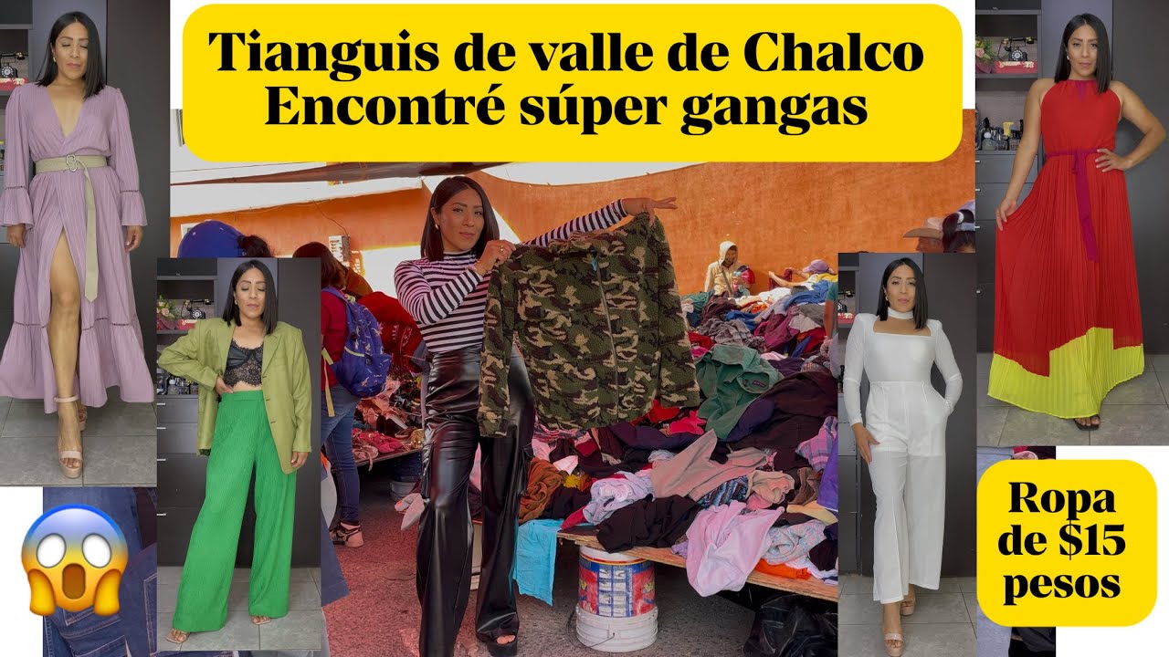 Vamos al Tianguis de Valle de Chalco por ropa de $15 pesos súper bonita ✅