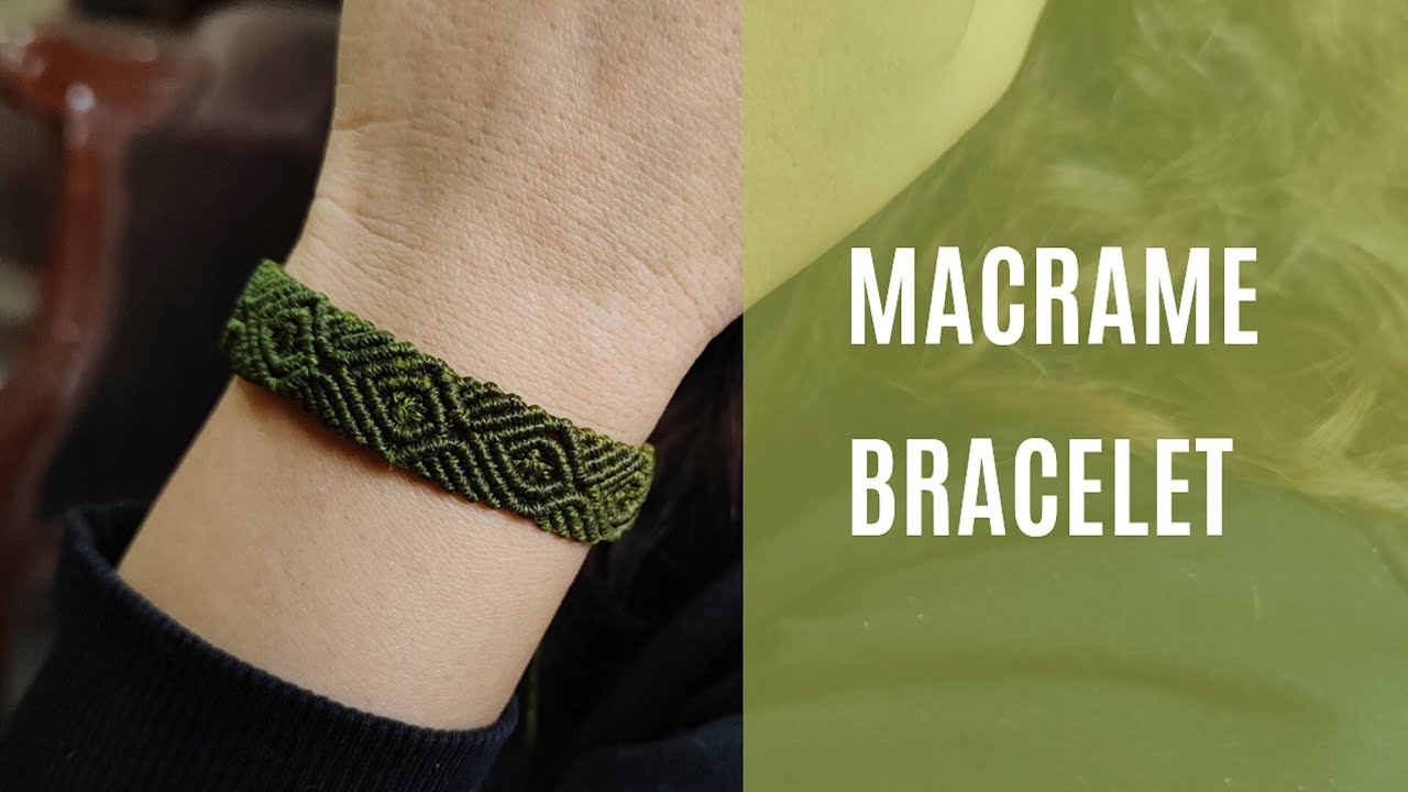 macrame tutorial easy and fast|how to make a bracelet at home|Diy - YouTube