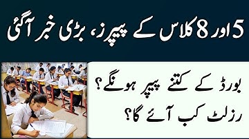 5th & 8th Class Board Exams 2025 – Full Schedule, Paper Pattern & Result Date