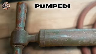 Vintage WW2 US-QMC Tire Pump - Four-Star Restoration