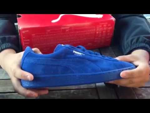 puma suede blue green