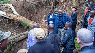Rubavu: President Kagame comforts flood victims in person, visits devastated areas & infrastructure
