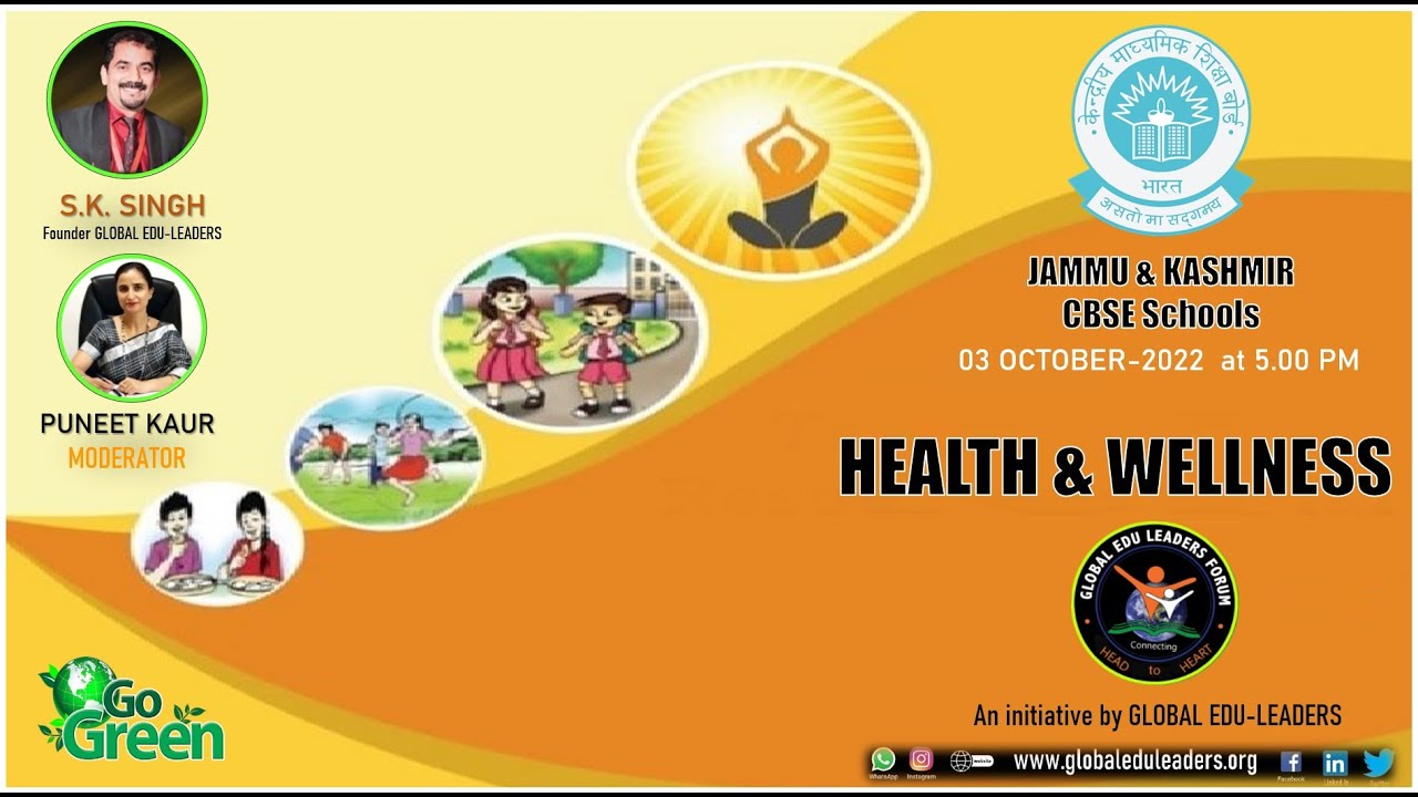 GLOBAL EDU-LEADERS  WEBINAR- Health & Wellness -CBSE