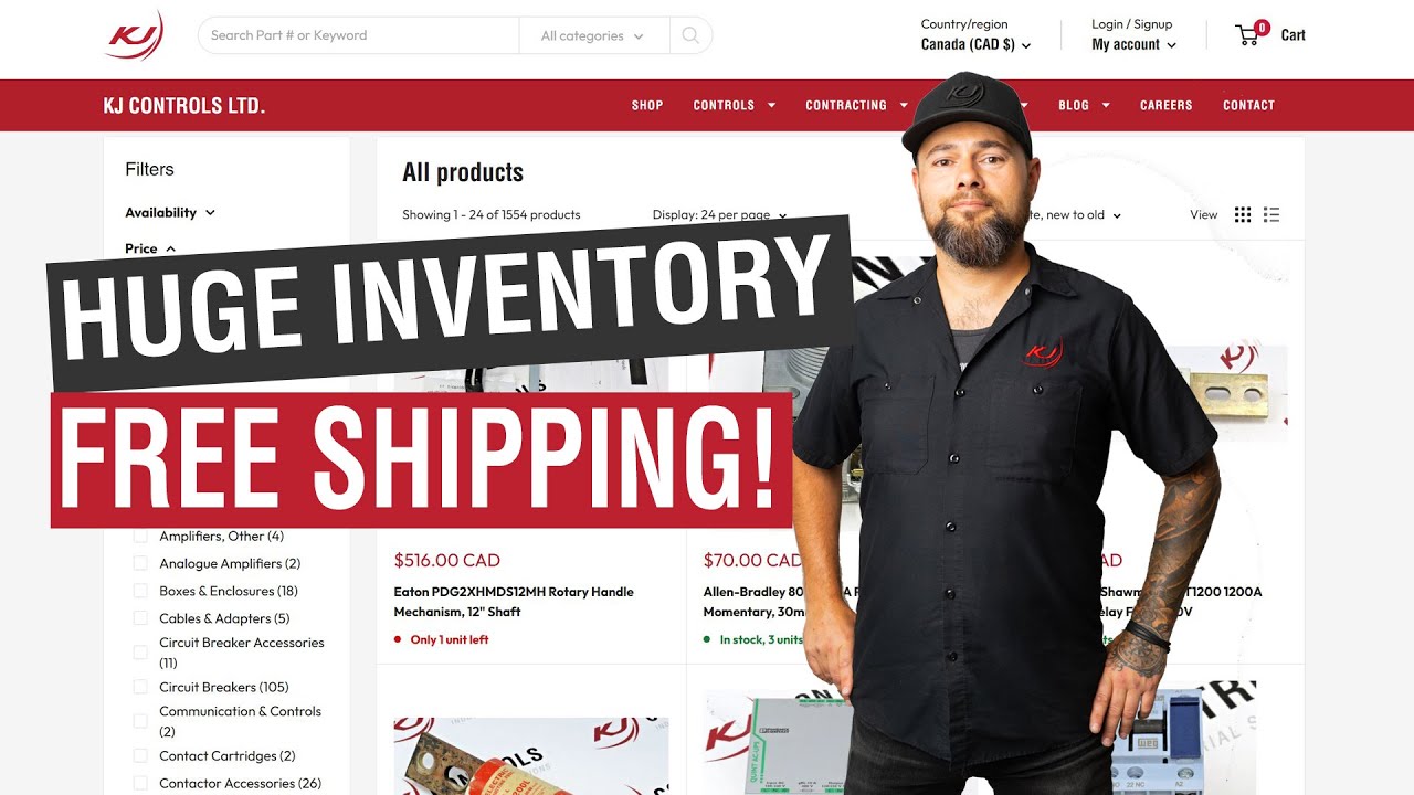 Shopping at KJControls.com - Thousands of Electrical Products, Unmatched Service