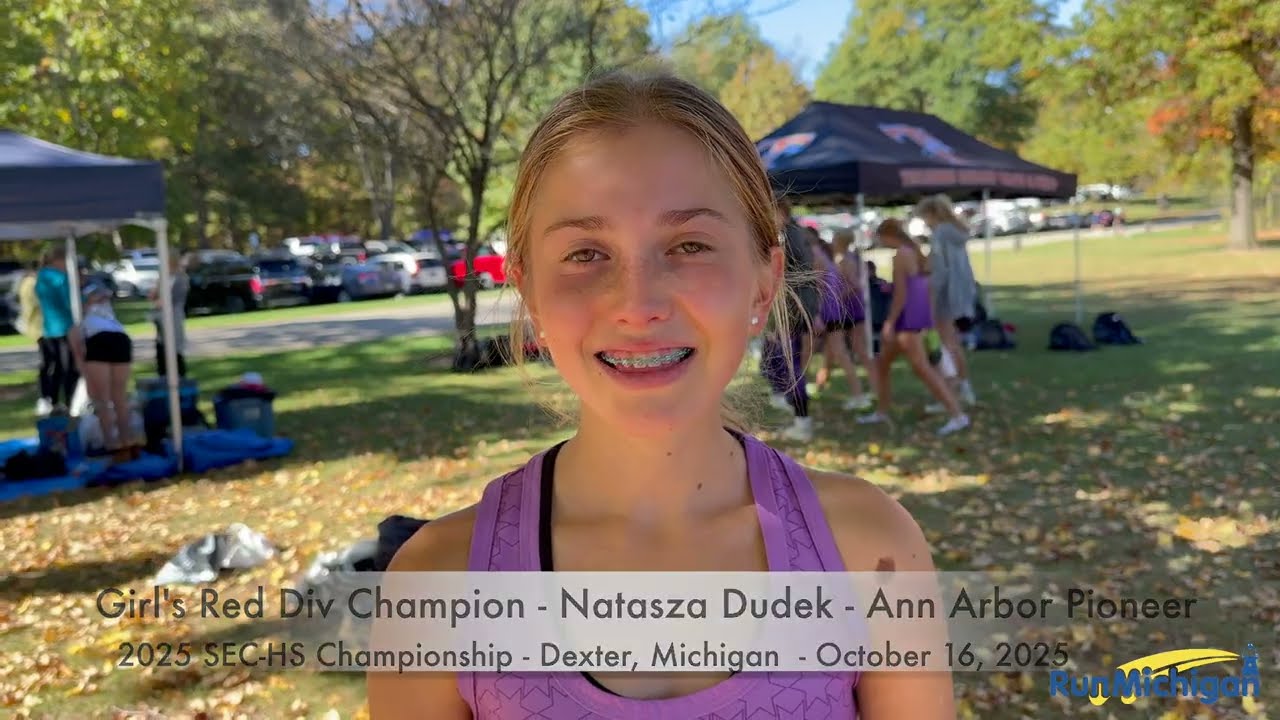 Interview: Natasza Dudek of Ann Arbor Pioneer at the 2025 SEC XC HS Championship