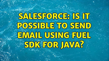 Salesforce: Is it possible to send email using Fuel SDK for Java?