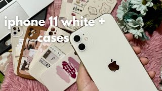 My first iPHONE 💝 New iPhone 11 white 128gb ✨aesthetic phone cases | unboxing