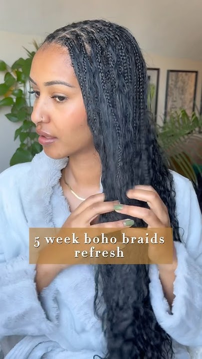  5 week boho braids maintenance! #braids #knotlessbraids #maintenance # ...