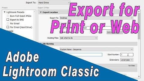 Best Lightroom Export Settings for Print and Web