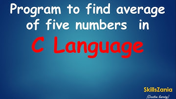 Program to find average of five numbers in C Language