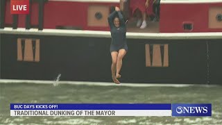 Happy Buc Days! Mayor Guajardo walks the plank in Buc Days tradition