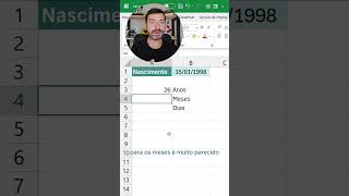 How to calculate full age in Excel in years, months, and days. #excel