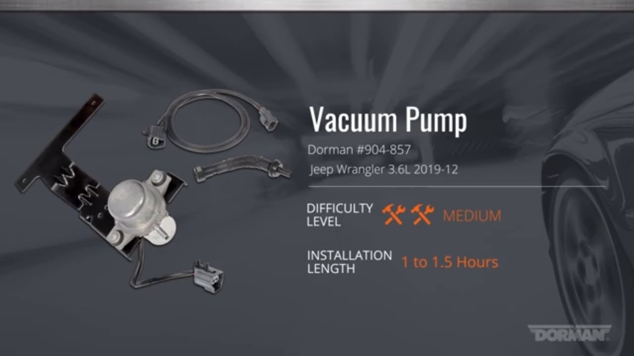 How to Relocate a Jeep Wrangler Vacuum Pump with Dorman's Convenient New  Kit - YouTube