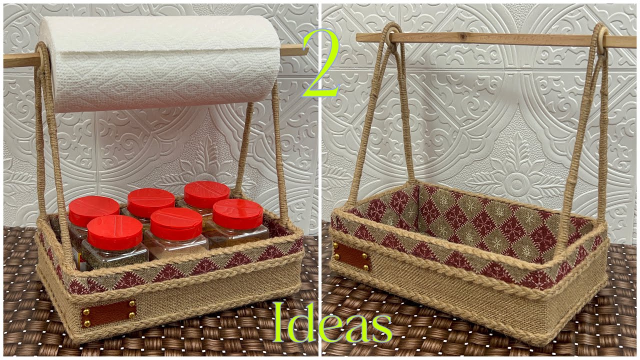 2 Diy Jute Organizer/ Diy Rope Organizer/ Diy Kitchen Organizer
