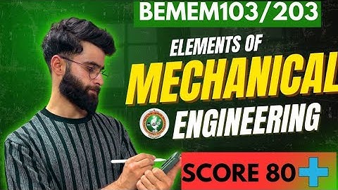Elements Of Mechanical Engineering Vtu Important Questions | BEMEM103/203