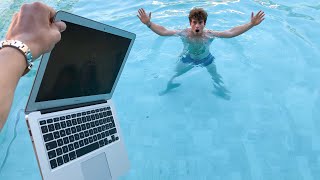 TIRARE il MACBOOK in PISCINA!!! *PRANK*