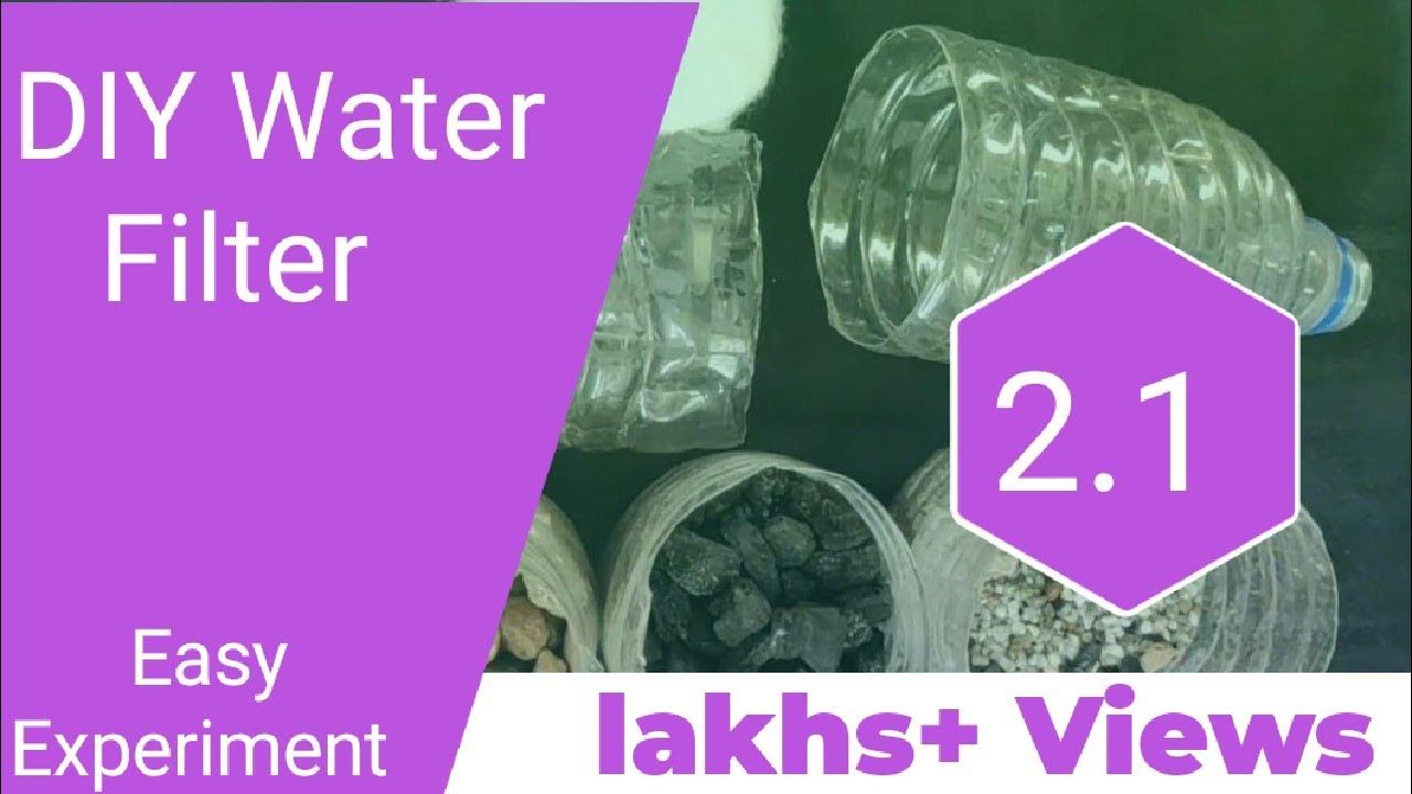 DIY WATER FILTER/ /WATER FILTER EXPERIMENT / HOW TO FILTER DERTY WATER/ Science Project YouTube