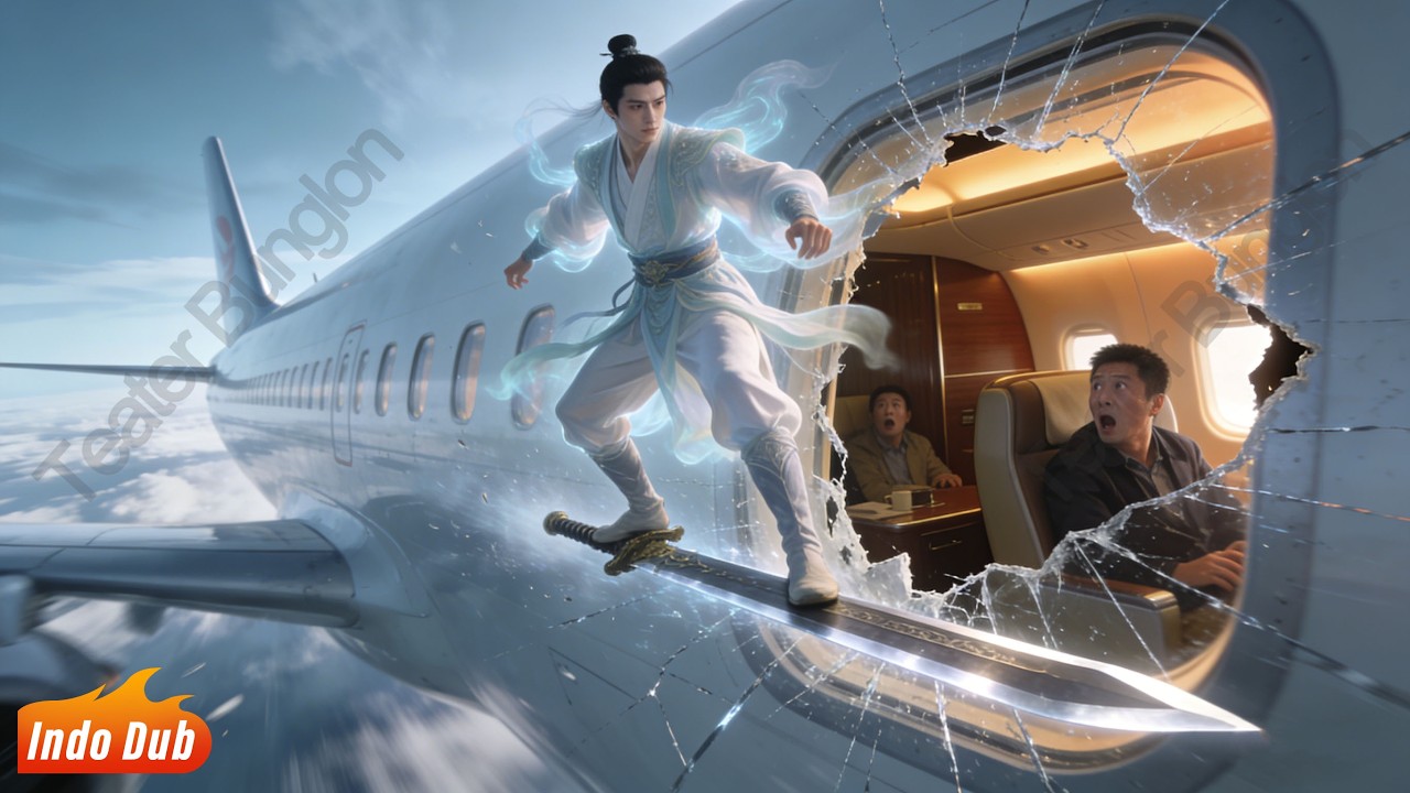 Abadi 800 tahun pecahkan jendela pesawat, lalu lompat dan terbang sendiri naik pedang!