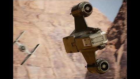 UE4 Mandalorian RazorCrest/Tie Fighter Chase