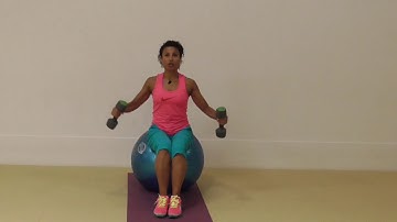 Marietta Mehanni presents Muscle conditioning exercise swiss ball lateral raise pelvic floor safe