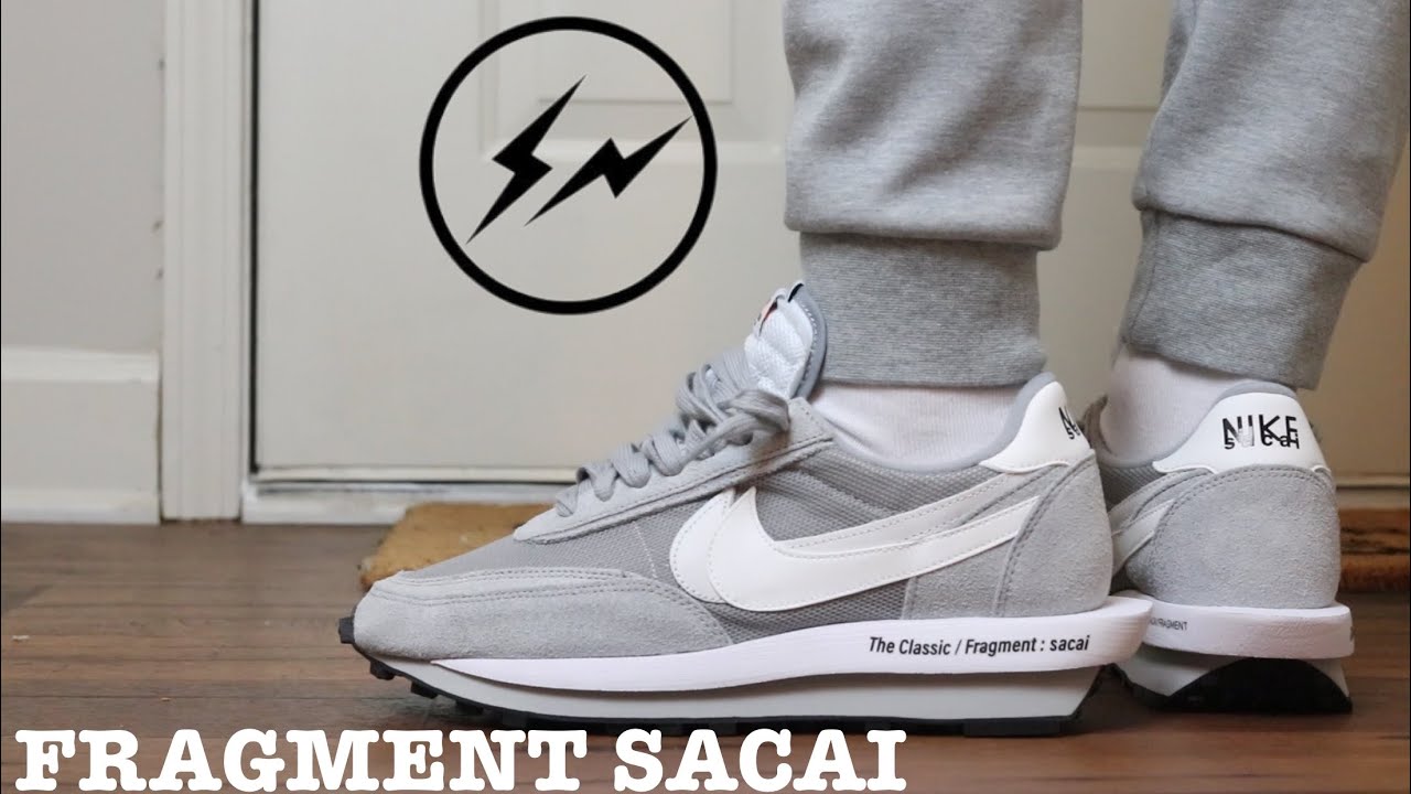 Jadeo interior Revocación EARLY REVIEW AND ON FEET OF THE NIKE FRAGMENT SACAI WAFFLE “LIGHT SMOKE  GREY” - YouTube