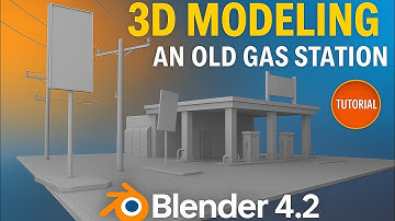 3D Modeling an Old Gas Station in Blender | Step by Step Tutorial
