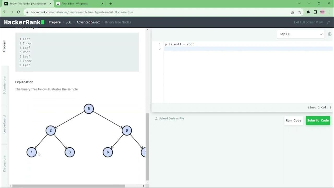 Hackerrank SQL Solutions - Binary Search Tree - Level Medium - YouTube