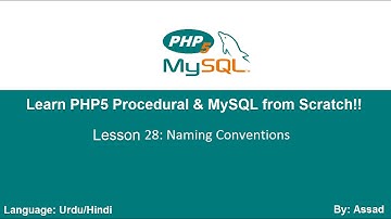 PHP Procedural & MySQLi Lesson 28: Naming Conventions (Urdu/Hindi)