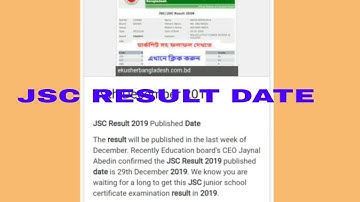 JSC result date of 2019 . Publish date of JSC result of 2019