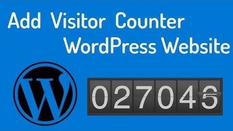 How to add website visitor counter to your wordpress website | Wordpress | SRN INFO SOFT TECHNOLOGY