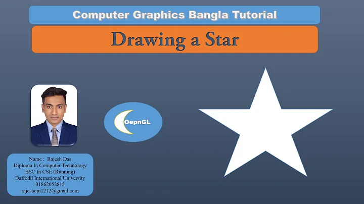 Drawing a Star with Triangle and polygon | OpenGL |Computer Graphics| Creative Coders | 2021 |Rajesh