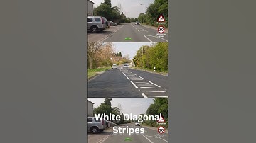White Diagonal Stripes #drivingtestroutes  #drivingtestroutes  #driving  #cars #drivinglessons