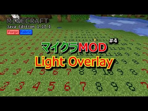 【マイクラMOD #4】地面に明るさが表示されるMOD [1.17.1]