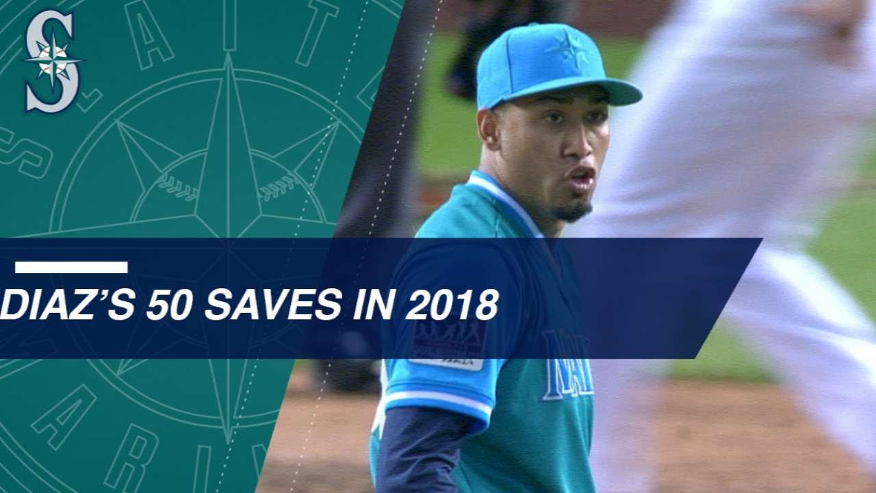 Edwin Diaz sets a Mariners' record with 50 saves! 