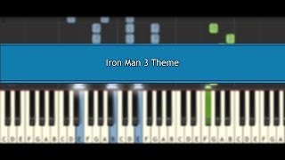 Video thumbnail of "Iron Man 3 Theme Piano Tutorial/Cover/Notes"