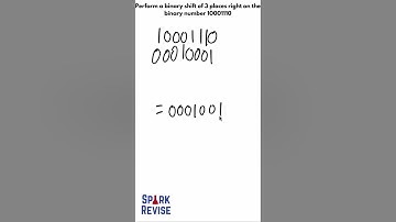 OCR GCSE Computer Science 3 Place Binary Shift