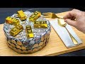 Money cake with gold bars  most expensive dessert