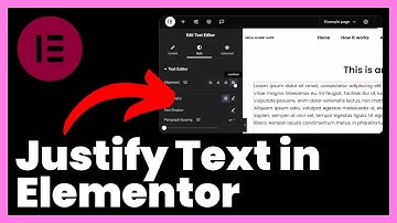 How to Justify Text in Elementor