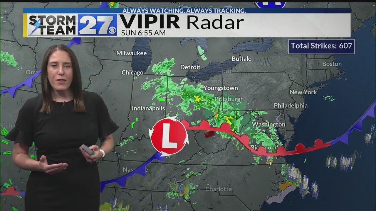 Scattered showers and a few storms expected today - YouTube