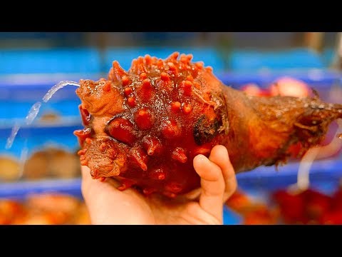 Makanan jalan Korea -  laut nanas Seoul Korea makanan laut