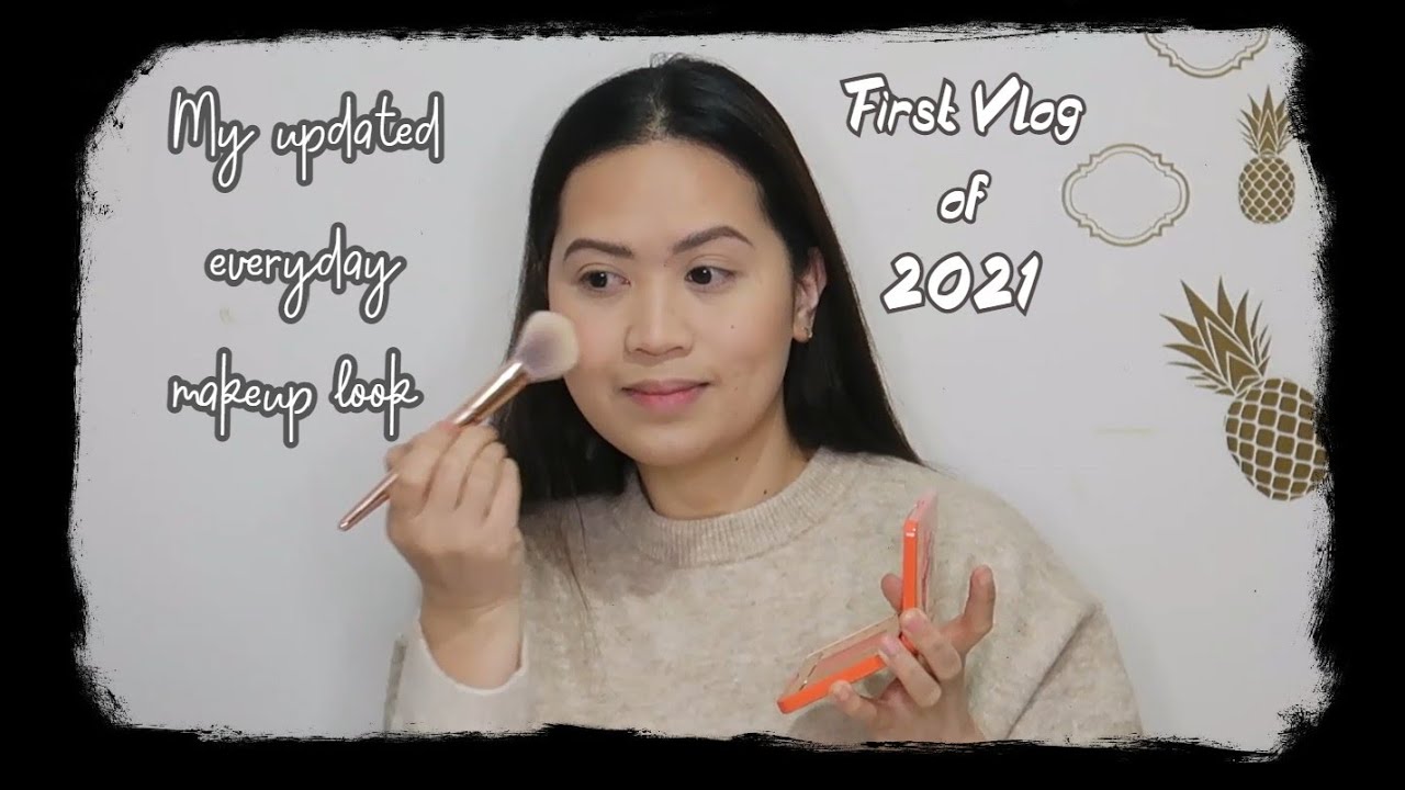 First Vlog of 2021| Too Faced Sweet  Peach glow Palette|My updated everyday makeup look | Anna Pates
