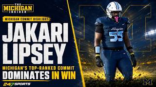 Details Michigan's top ranked commit OT Jakari Lipsey DOMINATES in win Guide