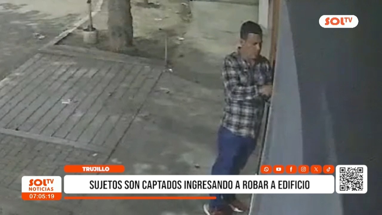 Trujillo: sujetos son captados intentando ingresar a edificio