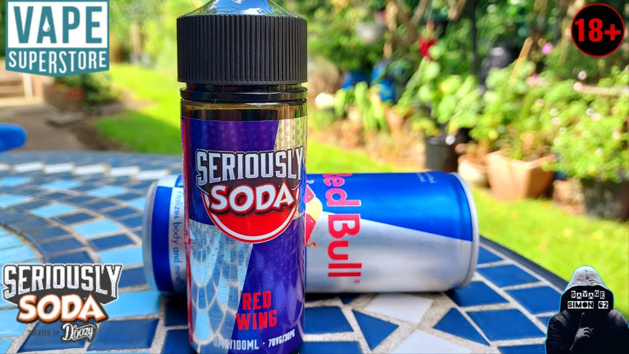 RED WING /  "SERIOUSLY SODA RANGE"  3 MIN  E-LIQUID REVIEW 🔞 