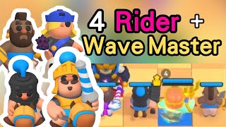 4 Rider + Wave master! 最暴力的超狂組合! | Clash Mini 皇室奇兵 | 組合推薦#clashmini#皇室奇兵 #prince #darkprince #sailor