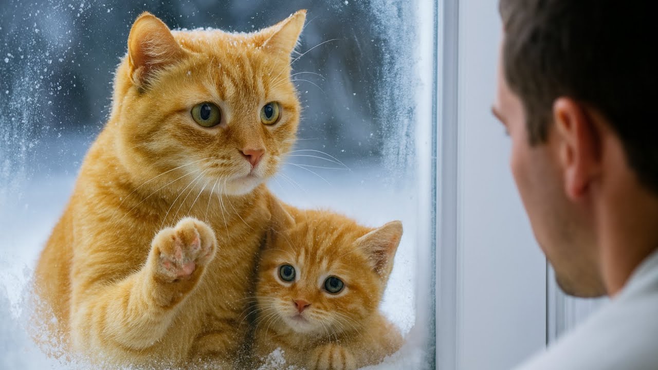 In -40°C Cold, Mother Cat Appears With 4 Kittens At Man’s Door—What Happened Next Shocked Him!