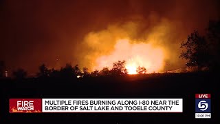 Winds driving wildfires in Tooele, Salt Lake counties