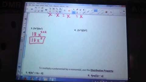 McCrory Algebra 6-5 Multiplying Polynomials part1