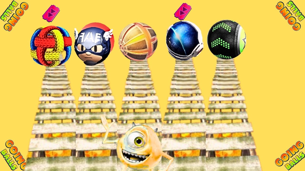 Going Balls VS Temple Rolling Balls VS Ball Games | FASTEST Rolling Balls | HARD Level Passed !
